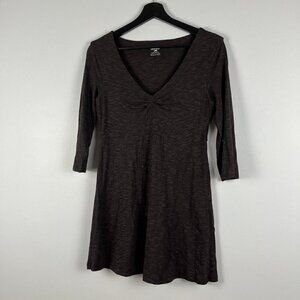 Horny Toad jersey dress 3/4 sleeves charcoal size small